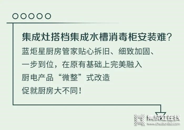 給你的廚房來個“微整形”吧，藍(lán)炬星集成灶煥新你的廚房生活~